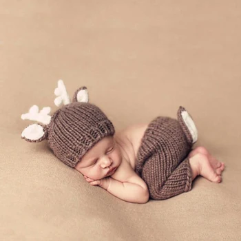 Newborn Xmas Festival Photography Props Deer Elk Design Baby Infant Knitted Costumes Hat Pants 2pcs Set Baby Photo Accessories
Newborn Xmas Festival Photography Props Deer Elk Design Baby Infant Knitted Costumes Hat Pants 2pcs Set Baby Photo Accessories