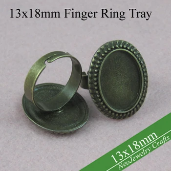 13x18mm Antique Bronze Oval Adjustable Ring Trays, Bezel Ring Setting
13x18mm Antique Bronze Oval Adjustable Ring Trays, Bezel Ring Setting
