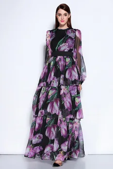 High quality New Fashion 2018 Runway Maxi Dress Women's Long Sleeve Vintage Tiered Tulip Floral Printed high street Long Dress
High quality New Fashion 2018 Runway Maxi Dress Women's Long Sleeve Vintage Tiered Tulip Floral Printed high street Long Dress