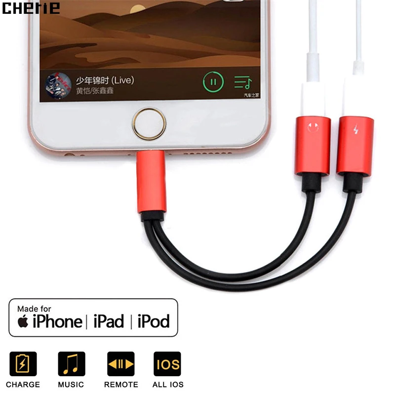 Cherie Headphone Adapter For iPhone 7 8 Plus X XR XS MAX Charging 2 in 1 Earphone Splitter Dongle Aux Audio Jack Adaptor Charger
Cherie Headphone Adapter For iPhone 7 8 Plus X XR XS MAX Charging 2 in 1 Earphone Splitter Dongle Aux Audio Jack Adaptor Charger