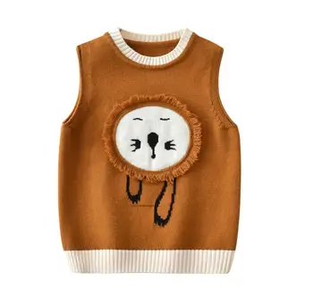 Baby Sweater Waistcoat Solid Color Baby Girl Vest Cartoon Animal Baby Boy Outfit O-Neck Knitted Clothes 4Colors for 1T-3T
Baby Sweater Waistcoat Solid Color Baby Girl Vest Cartoon Animal Baby Boy Outfit O-Neck Knitted Clothes 4Colors for 1T-3T