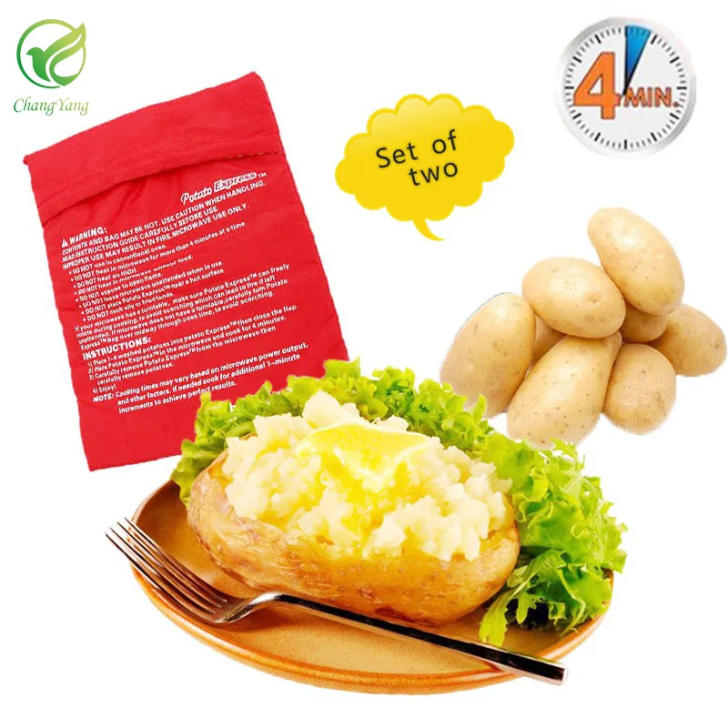 ChangYang 1Pcs Washable Microwave Potato Bag for Oven Quick Fast ( 4 Potatoes At Once) Steam Pocket In 4 Minutes Easy Cooking
ChangYang 1Pcs Washable Microwave Potato Bag for Oven Quick Fast ( 4 Potatoes At Once) Steam Pocket In 4 Minutes Easy Cooking