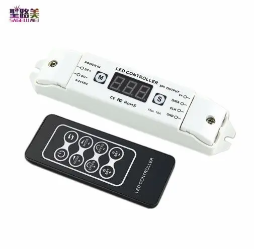 DC5V 24V светодиодный пиксель SPI полоса управления ler цифровой адресуемый контроль