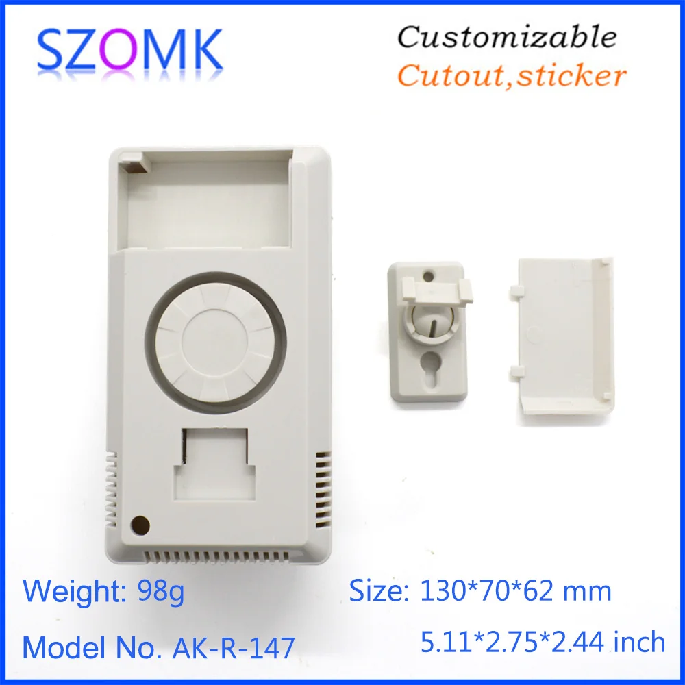 szomk new PIR motion plastic enclosure for electronics plastic junction housing with bracket plastic instrument housing PIR sensor casing (10)