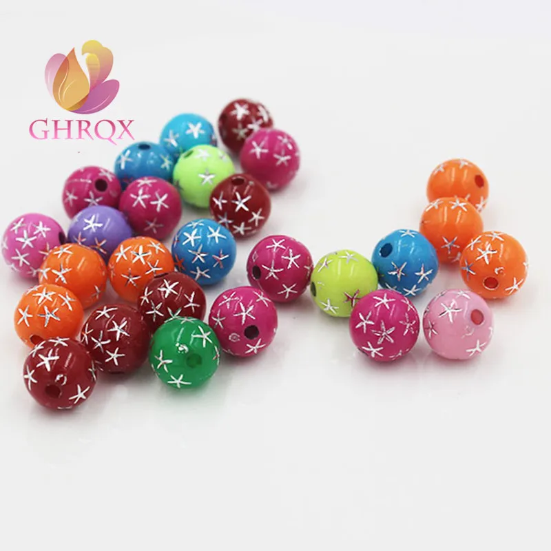 GHRQX Hot Sell NEW 8mm 10mm Star Acrylic Spacer Beads Round Mixed Flower Pattern Fit Jewelry DIY making 50 pcs
GHRQX Hot Sell NEW 8mm 10mm Star Acrylic Spacer Beads Round Mixed Flower Pattern Fit Jewelry DIY making 50 pcs