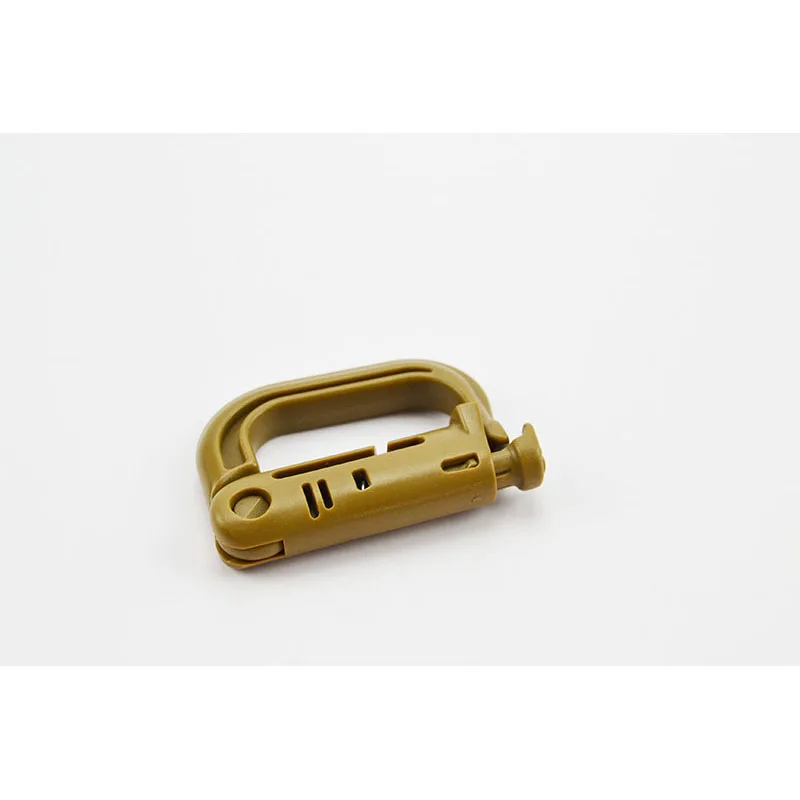 Plastic D Carabiner Khaki