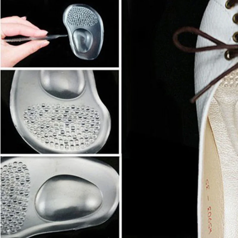 Силиконовая мягкая прозрачная противоскользящая подушка для обуви|soft silicone
