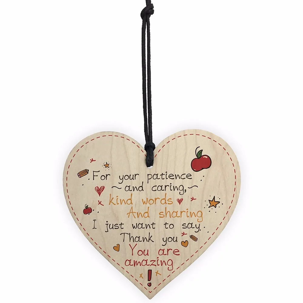 Meijiafei Leaving Nursery Wooden Heart Plaque Teacher Childminder Preschool Thank You Sign
Meijiafei Leaving Nursery Wooden Heart Plaque Teacher Childminder Preschool Thank You Sign