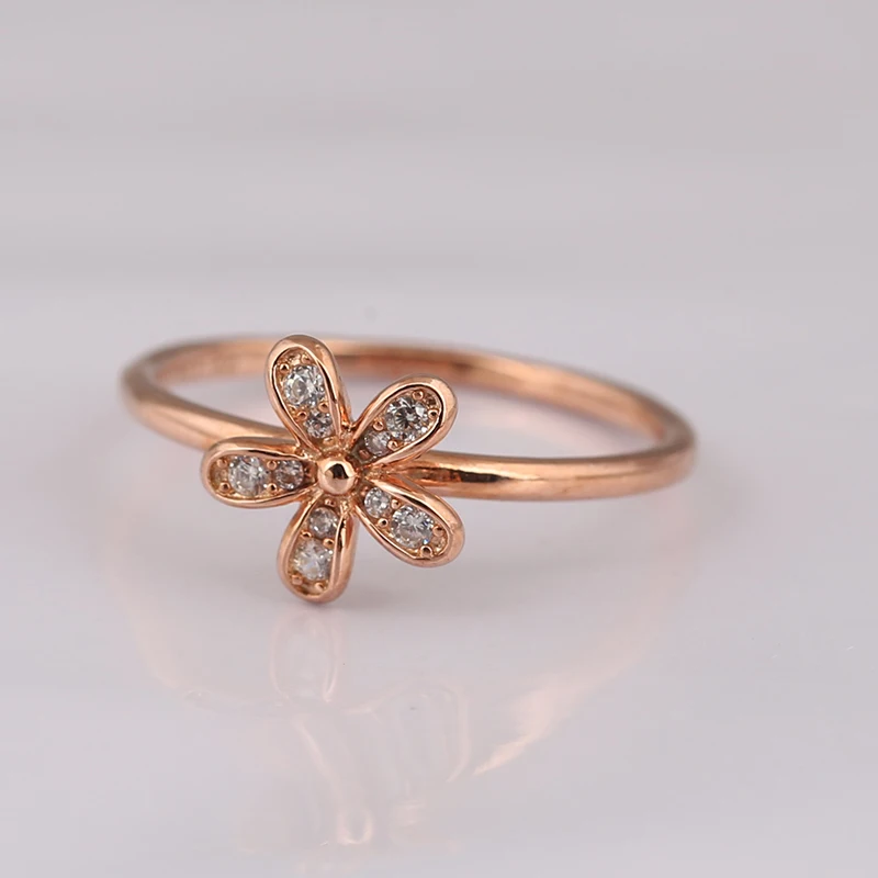 Genuine 925 Sterling Silver Rose Gold Dazzling Daisy CZ Ring Compatible with European Jewelry
Genuine 925 Sterling Silver Rose Gold Dazzling Daisy CZ Ring Compatible with European Jewelry