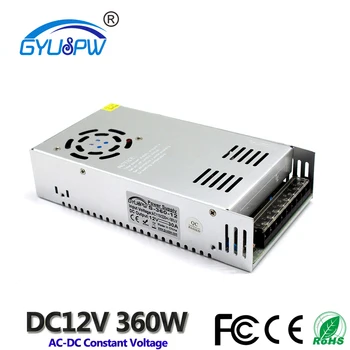 Universal 360W 30A 12V DC Power Supply Switching Transformer 110v 220v AC to dc power Adapter for LED Strip Lighting CCTV Motor
Universal 360W 30A 12V DC Power Supply Switching Transformer 110v 220v AC to dc power Adapter for LED Strip Lighting CCTV Motor