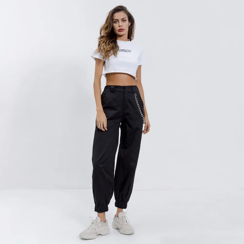 Women's Promotion Top Polyester Cotton Solid Straight Free Shipping 2019 Autumn Pocket Chain High Waist Beam Casual Pants Women
Women's Promotion Top Polyester Cotton Solid Straight Free Shipping 2019 Autumn Pocket Chain High Waist Beam Casual Pants Women