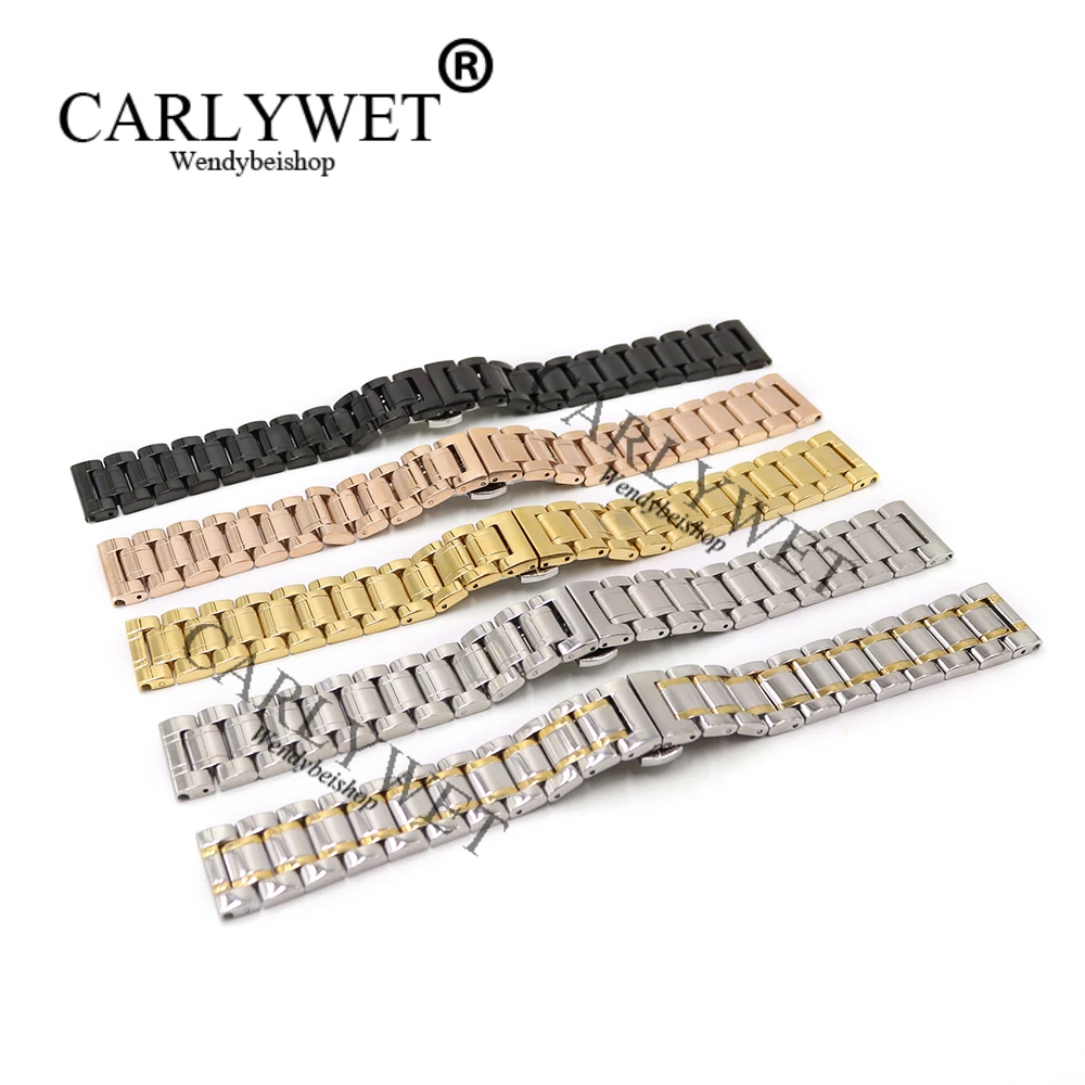 CARLYWET 14 16 18 19 20 21 22 24 26 28 30mm Silver Black Rose Gold Replacement Wrist Watch Band Bracelet For Rolex Omega IWC TAG
CARLYWET 14 16 18 19 20 21 22 24 26 28 30mm Silver Black Rose Gold Replacement Wrist Watch Band Bracelet For Rolex Omega IWC TAG