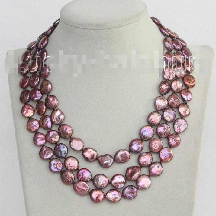 FREE shipping>>>>>>adjustable 15.5"-17.5" 3row 12mm coin fastener wine red pearls necklace j10392 new
FREE shipping>>>>>>adjustable 15.5"-17.5" 3row 12mm coin fastener wine red pearls necklace j10392 new