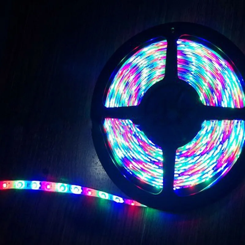 5 м 300 светодиодов неводонепроницаемая Светодиодная лента RGB 3528 12 В постоянного