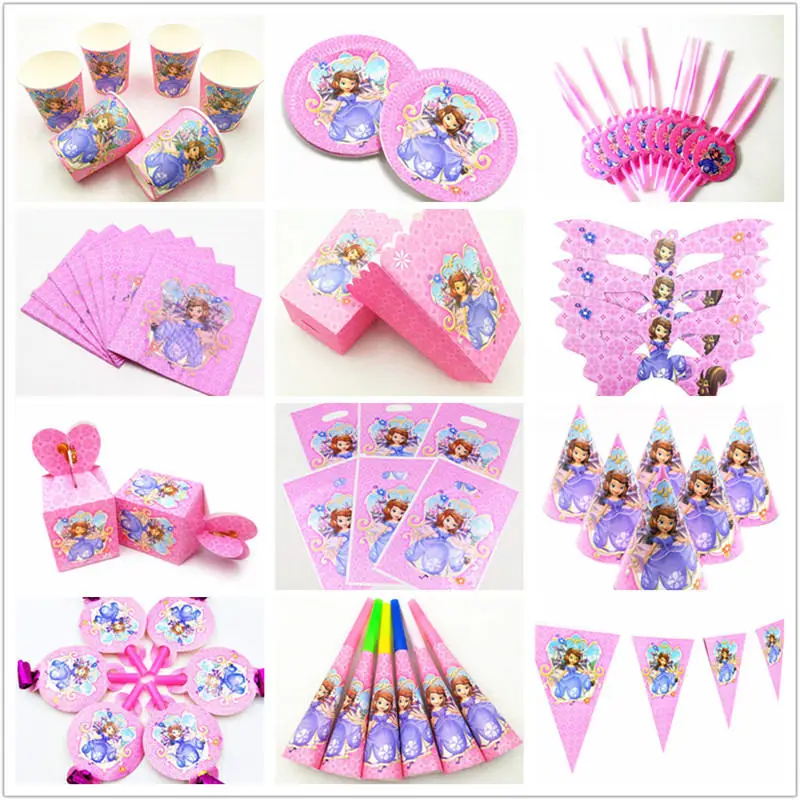 Disney Princess Sofia Theme Paper Cup Plate Napkin Straw Tablecloth Wedding Kid Girl Birthday Gift Bag Banner Candy Box Supply
Disney Princess Sofia Theme Paper Cup Plate Napkin Straw Tablecloth Wedding Kid Girl Birthday Gift Bag Banner Candy Box Supply