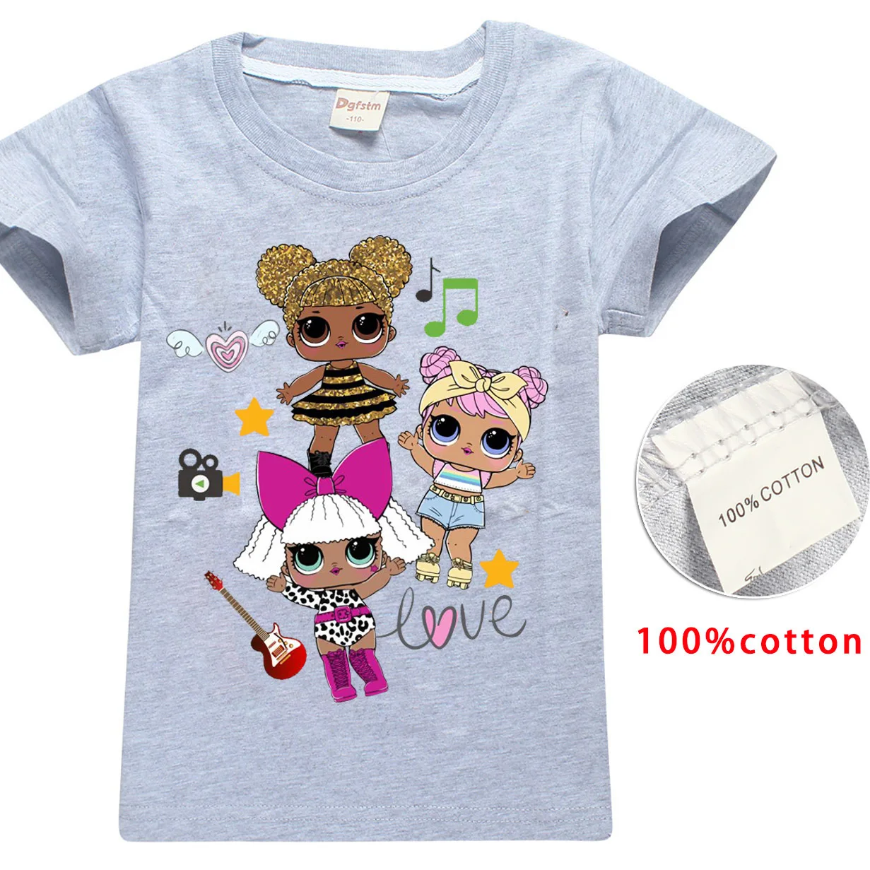 4-12 baby Girl t-shirt big Girls tees shirts for children t shirt toddler kids summer clothes lol dolls Teenage Top cartoon 8379
4-12 baby Girl t-shirt big Girls tees shirts for children t shirt toddler kids summer clothes lol dolls Teenage Top cartoon 8379