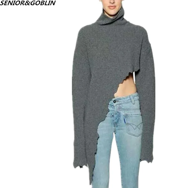 2019 New Arrival Autumn And Winter Knitting Gray turtleneck Pullover Sweater Women Sexy Solid Color Irregular Sweaters blouse
2019 New Arrival Autumn And Winter Knitting Gray turtleneck Pullover Sweater Women Sexy Solid Color Irregular Sweaters blouse