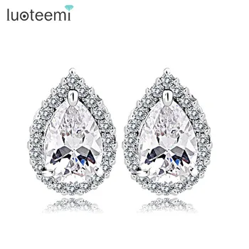 LUOTEEMI Tiny Cubic Zirconia Earrings Fashion Water Drop Shaped CZ Stud Earrings for Grils European Style White Gold-Color
LUOTEEMI Tiny Cubic Zirconia Earrings Fashion Water Drop Shaped CZ Stud Earrings for Grils European Style White Gold-Color
