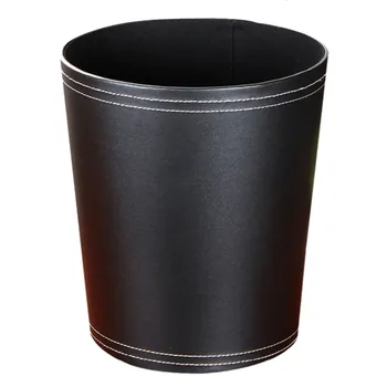 High Quality Round Shape Solid Color PU Garbage Can Wastebasket Paper Basket Trash Can Dust Case Holder Garbage Bin Wastebin 
High Quality Round Shape Solid Color PU Garbage Can Wastebasket Paper Basket Trash Can Dust Case Holder Garbage Bin Wastebin