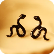 2019 Nova Moda Cobra Jóias Cristal Cuff Brinco Serpente Animais Moda Retro Brinco(China)