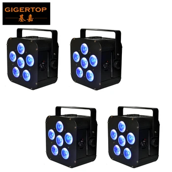 TIPTOP 4 Pack Protable New 6X18W RGBWA-UV 6 Colors Battery Wireless Led Par Lights With IR Remote Control Fast Ship TP-B04
TIPTOP 4 Pack Protable New 6X18W RGBWA-UV 6 Colors Battery Wireless Led Par Lights With IR Remote Control Fast Ship TP-B04