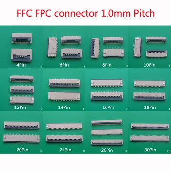 10pcs FFC FPC connector 1.0mm 4/6/8/10/12/14//16/18/20/24/26/30 Pin Flip Type Ribbon Flat Connector Bottom Contact
10pcs FFC FPC connector 1.0mm 4/6/8/10/12/14//16/18/20/24/26/30 Pin Flip Type Ribbon Flat Connector Bottom Contact