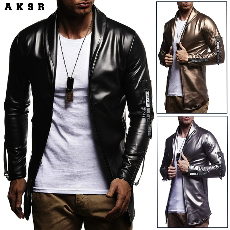 AKSR Men's Fashion Leather Jacket Coat Casual Jacket Long Sleeve Slim Motorcycle Jacket Tops
AKSR Men's Fashion Leather Jacket Coat Casual Jacket Long Sleeve Slim Motorcycle Jacket Tops