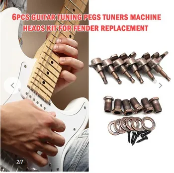 Bronze Electric Guitar Full Closed Tuning Pegs Tuners Right Hand Machine Heads Guitar Accessories Parts Pack Of 6
Bronze Electric Guitar Full Closed Tuning Pegs Tuners Right Hand Machine Heads Guitar Accessories Parts Pack Of 6