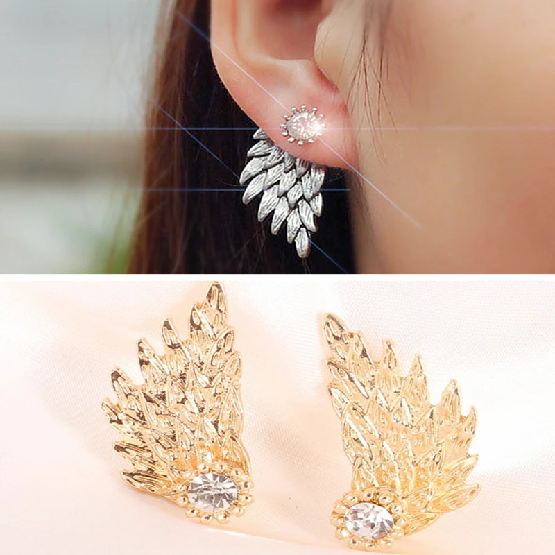 2018 New Arrival Trendy Women Fashion Angel Wing Earrings Metal Rhinestone Inlaid Girls Ear Jewelry Party Accessories
2018 New Arrival Trendy Women Fashion Angel Wing Earrings Metal Rhinestone Inlaid Girls Ear Jewelry Party Accessories