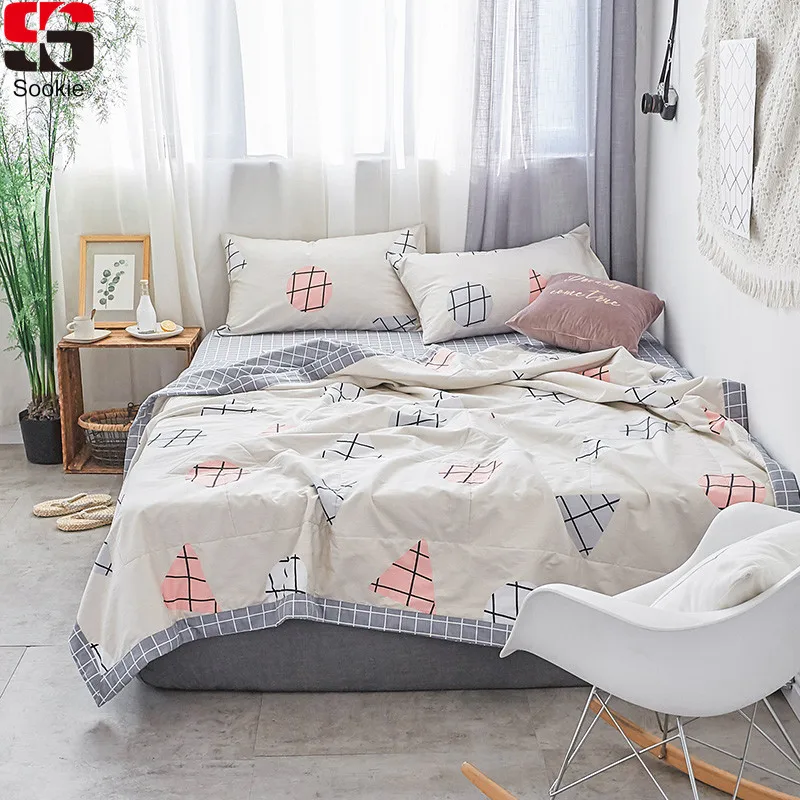 Sookie Cotton Summer Quilt Geometric Stripe Plaid Air Condition Blanket Comforter for Children Adult Double Single Queen Bed
Sookie Cotton Summer Quilt Geometric Stripe Plaid Air Condition Blanket Comforter for Children Adult Double Single Queen Bed