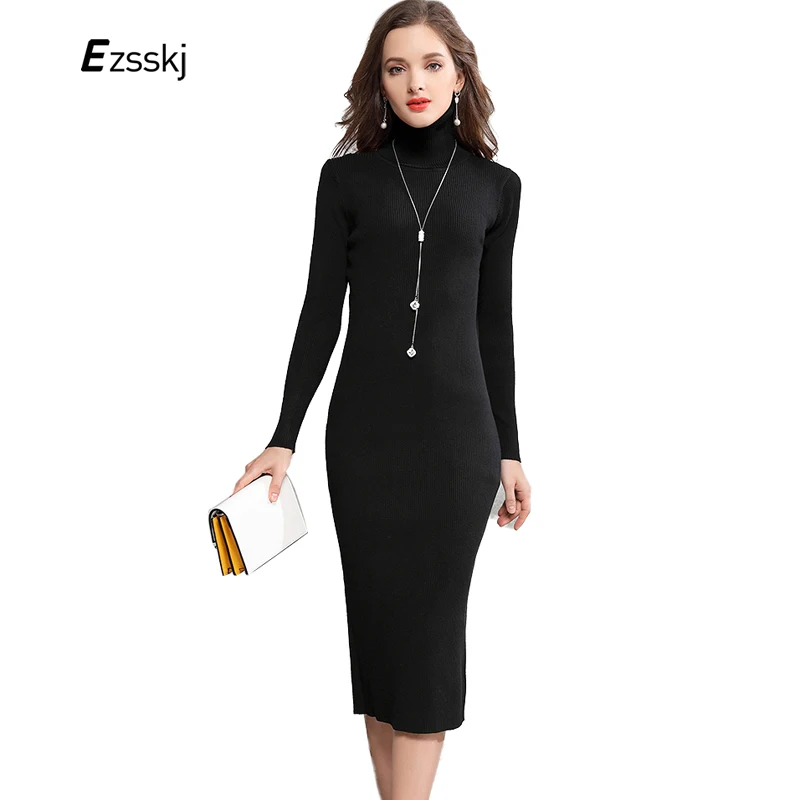 Autumn Winter Warm Long Dress Women Slim Turtleneck Casual Knitted Sweater Dress Sexy Bodycon Robe Dress Female Mid-Calf
Autumn Winter Warm Long Dress Women Slim Turtleneck Casual Knitted Sweater Dress Sexy Bodycon Robe Dress Female Mid-Calf