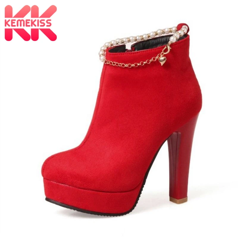 KemeKiss Size 34-43 High Heel Woman Boots A String Beads Winter Shoes Platform Shoes Woman Fashion Simple Shoes
KemeKiss Size 34-43 High Heel Woman Boots A String Beads Winter Shoes Platform Shoes Woman Fashion Simple Shoes