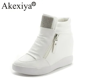 Akexiya Ladies White Rhinestone Wedge Sneakers Luxury Brand Women Super Running Shoes Invisible High Heeled Shoes
Akexiya Ladies White Rhinestone Wedge Sneakers Luxury Brand Women Super Running Shoes Invisible High Heeled Shoes