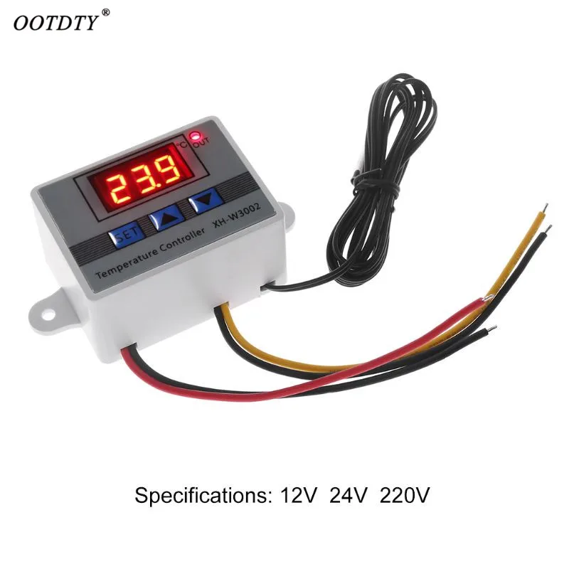 OOTDTY 2019 New 12V 24V 220V W3002 Digital Temperature Controller 10A LED Thermostat Regulator
OOTDTY 2019 New 12V 24V 220V W3002 Digital Temperature Controller 10A LED Thermostat Regulator