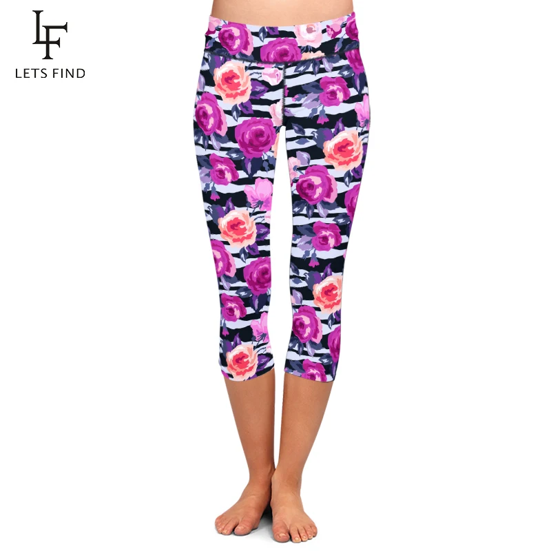 LETSFIND Summer Hot Women 3D Colorful Flowers Print Mid-Calf Leggings High Waist Fashion Women Fitness Capri Leggings
LETSFIND Summer Hot Women 3D Colorful Flowers Print Mid-Calf Leggings High Waist Fashion Women Fitness Capri Leggings