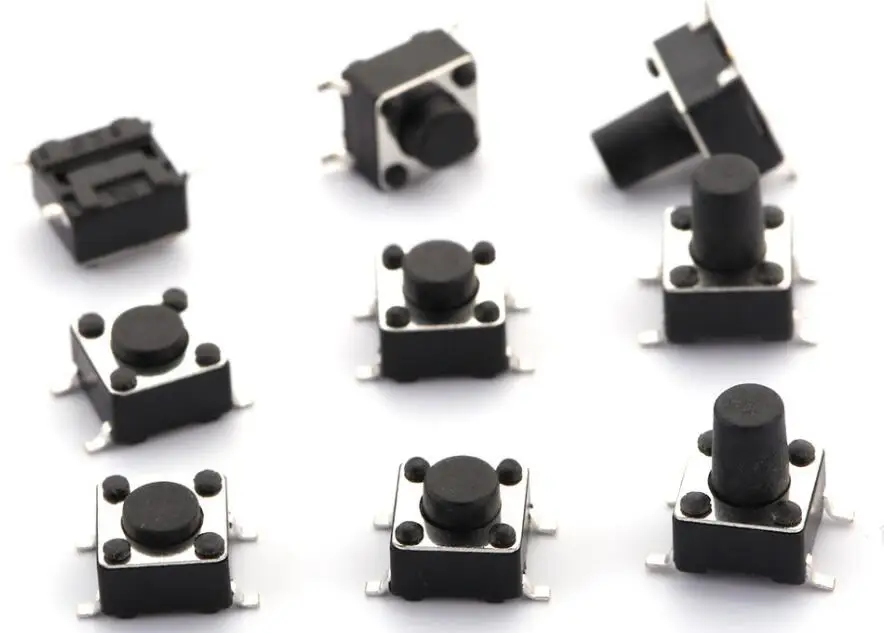 

6x6xH=4.3/5.0/6.0/7.0/7.5/8.0/8.5/9.0/10.0mm High 4Pin SMT SMD Patch Tactile Tact Push Button Micro Switch Self Reset
