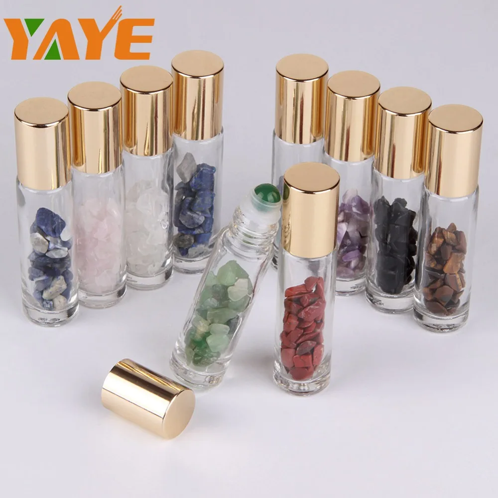 yaye 10ml Natural Semiprecious Stones Essential Oil Gemstone Roller Ball Bottles Clear Glass Healing Crystal Chips 10pcs
yaye 10ml Natural Semiprecious Stones Essential Oil Gemstone Roller Ball Bottles Clear Glass Healing Crystal Chips 10pcs