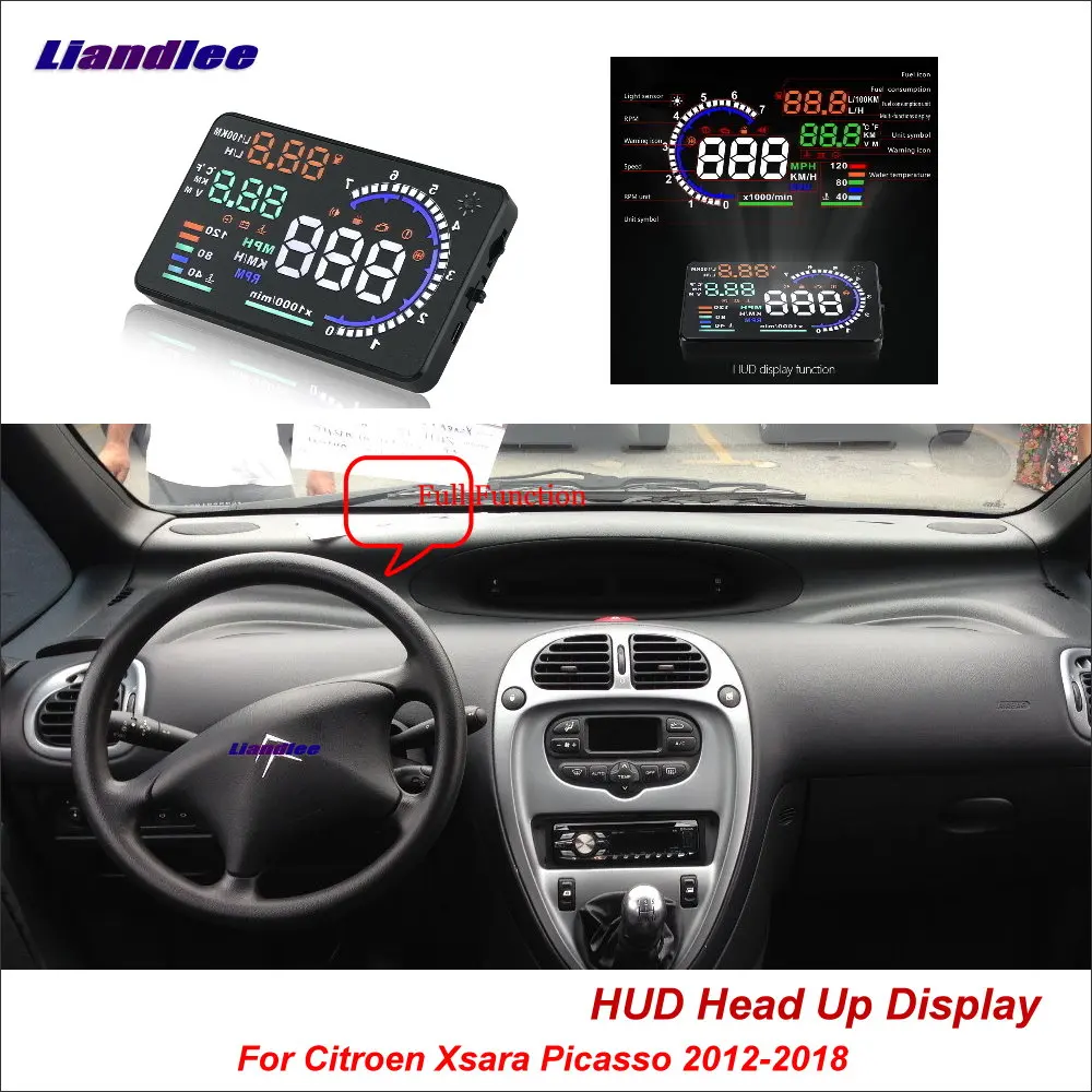 Liandlee Car HUD Head Up Display For Citroen Xsara Picasso 2012-2018 Safe Driving Screen Full Function OBD Projector Windshield
Liandlee Car HUD Head Up Display For Citroen Xsara Picasso 2012-2018 Safe Driving Screen Full Function OBD Projector Windshield