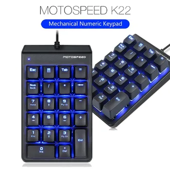 MOTOSPEED K22 Mechanical Numeric Keypad Mini Wired 22 Keys USB Teclado Numpad LED Backlight Keyboard Layout For Cashier Laptop
MOTOSPEED K22 Mechanical Numeric Keypad Mini Wired 22 Keys USB Teclado Numpad LED Backlight Keyboard Layout For Cashier Laptop