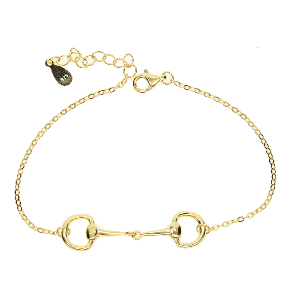925 sterling silver fashion Horse Snaffle Bit Easy Hook Clasp Charm Bracelet & Bangles Jewelry wedding Gift in silver-gold color
925 sterling silver fashion Horse Snaffle Bit Easy Hook Clasp Charm Bracelet & Bangles Jewelry wedding Gift in silver-gold color