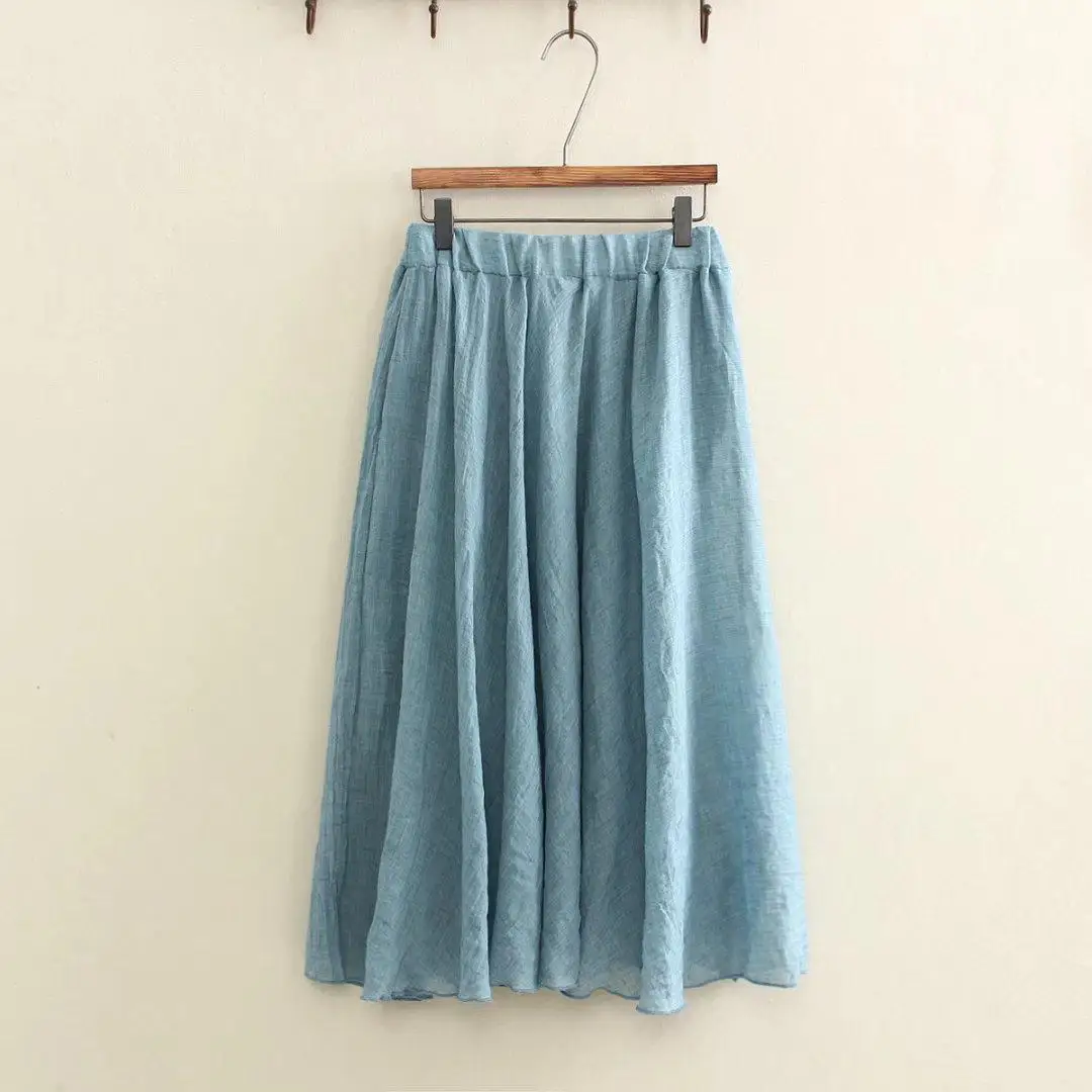 2019 New Summer Japanese Style Skirt Women Fresh Elastic Waist Skirt Cotton All-match Soft Comfortable Midi Skirt Free Shipping
2019 New Summer Japanese Style Skirt Women Fresh Elastic Waist Skirt Cotton All-match Soft Comfortable Midi Skirt Free Shipping