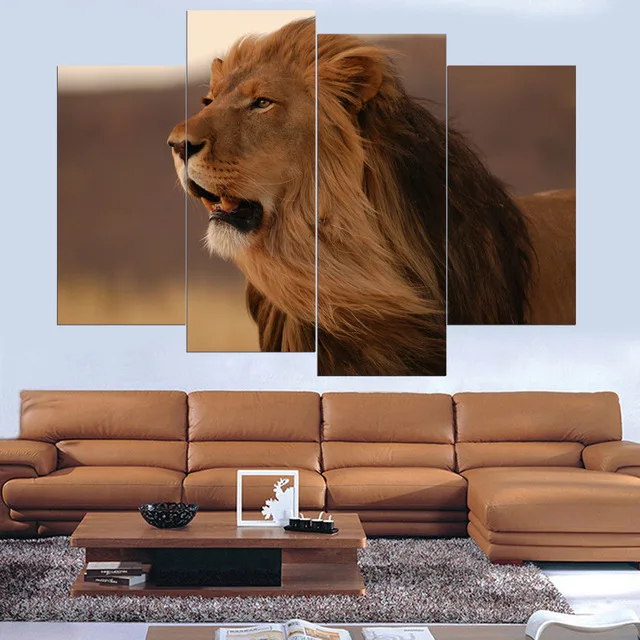4pcs no frame lion tiger animal canvas painting animal wall art posters and prints spray painting home decor for living room
4pcs no frame lion tiger animal canvas painting animal wall art posters and prints spray painting home decor for living room