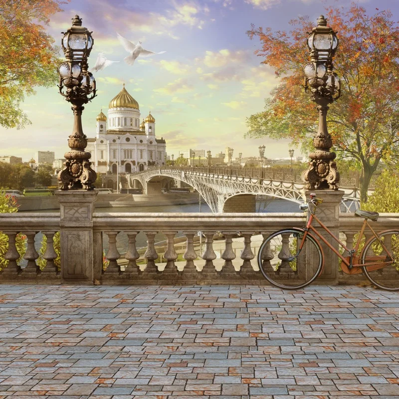 Laeacco Vintage Town Church Platform Bridge Biycle Wallpaper Scene Photo BackgroundsPhotography Backdrops Photocall Photo Studio
Laeacco Vintage Town Church Platform Bridge Biycle Wallpaper Scene Photo BackgroundsPhotography Backdrops Photocall Photo Studio