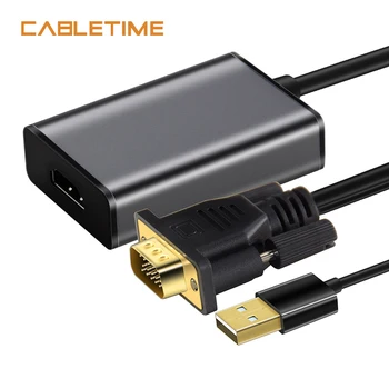 Cabletime VGA to HDMI with USB Power Cable Vga M to HDMI F Adapter 1080P 60Hz VGA with USB for MacBook HDTV Projector N107
Cabletime VGA to HDMI with USB Power Cable Vga M to HDMI F Adapter 1080P 60Hz VGA with USB for MacBook HDTV Projector N107
