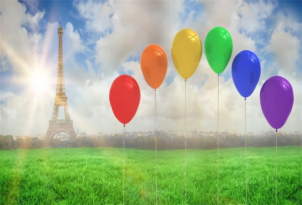 Laeacco Eiffel Tower Sky Grassland Balloons Children Photography Backgrounds Customized Photographic Backdrops For Photo Studio
Laeacco Eiffel Tower Sky Grassland Balloons Children Photography Backgrounds Customized Photographic Backdrops For Photo Studio