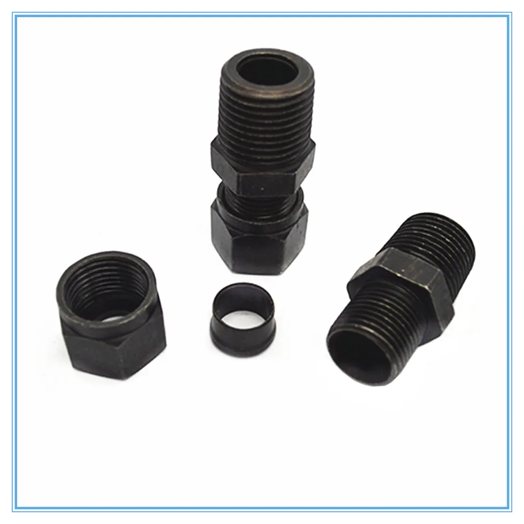 The common thread straight end type card sleeve joint pipe joint is M10*1 M12 M14 M16 M18*1.5
The common thread straight end type card sleeve joint pipe joint is M10*1 M12 M14 M16 M18*1.5