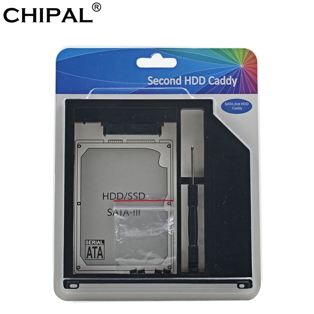 CHIPAL Retail Package SATA 3.0 2nd HDD Caddy 9.5mm SSD Case Enclosure for Apple Macbook Pro Air 13" 15" 17" SuperDrive Optibay
CHIPAL Retail Package SATA 3.0 2nd HDD Caddy 9.5mm SSD Case Enclosure for Apple Macbook Pro Air 13" 15" 17" SuperDrive Optibay