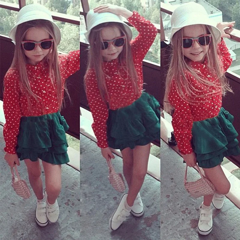 2019 NEW Spring Baby Girl suit 2pcs Girls Clothing Set Streetwear girl dot Long Sleeve shirt+drape Skirt Casual 2PCS Girls Suits
2019 NEW Spring Baby Girl suit 2pcs Girls Clothing Set Streetwear girl dot Long Sleeve shirt+drape Skirt Casual 2PCS Girls Suits