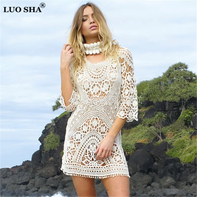 Sexy Summer Swimsuit Lace Hollow Crochet Women Tops Swimwear Beach White Beach Tunic Shirt Cover Up Swimwear Beach Cover up
Sexy Summer Swimsuit Lace Hollow Crochet Women Tops Swimwear Beach White Beach Tunic Shirt Cover Up Swimwear Beach Cover up