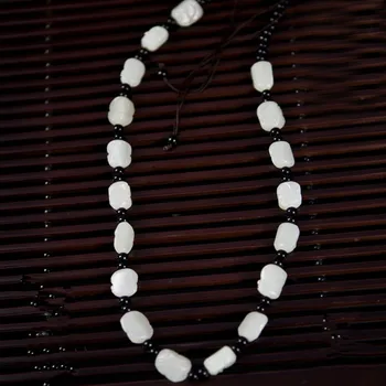 Pure natural xinjiang hetian stone 18 luohan necklace male style jewelry gift/1
Pure natural xinjiang hetian stone 18 luohan necklace male style jewelry gift/1